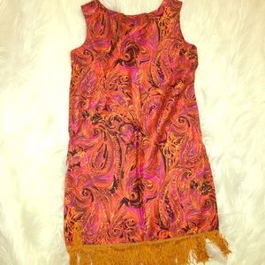 Bright multicolored flapper-esque dress